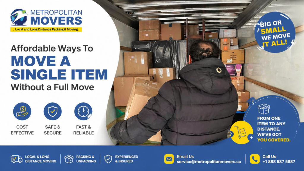 Affordable Ways To Move A Single Item Without a Full Move